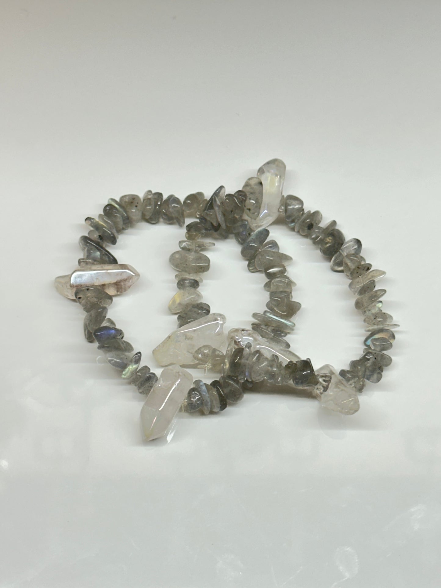 Gemstone Bracelet W/ Crystal Points
