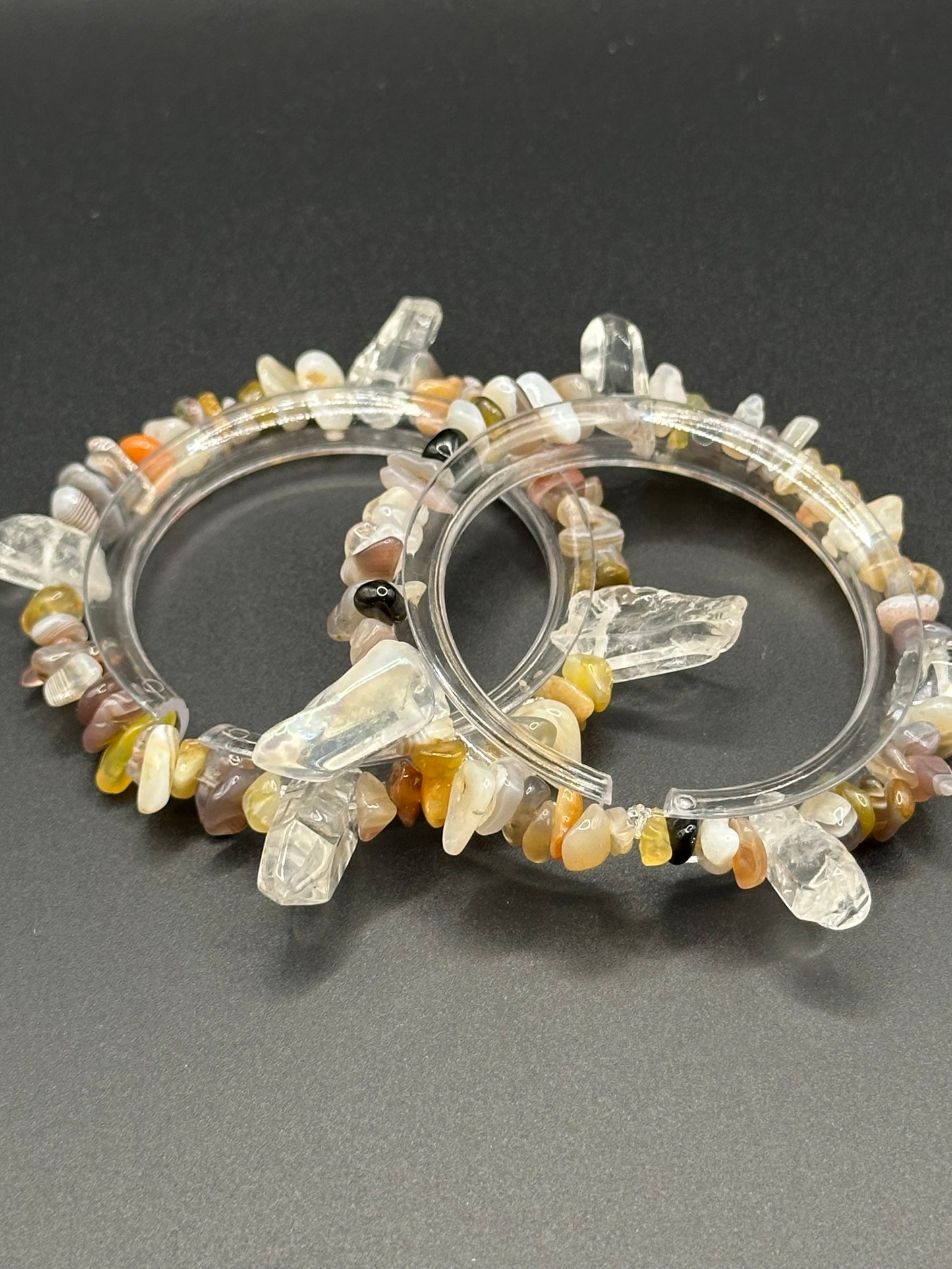Botswana Agate W/ Crystal Points