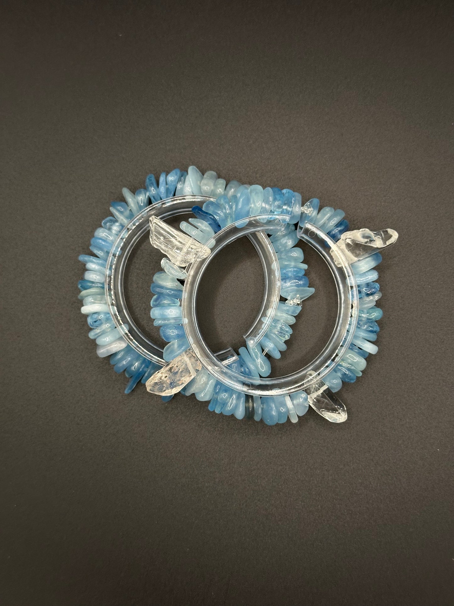 Chunky Aquamarine Bracelets (Pair)