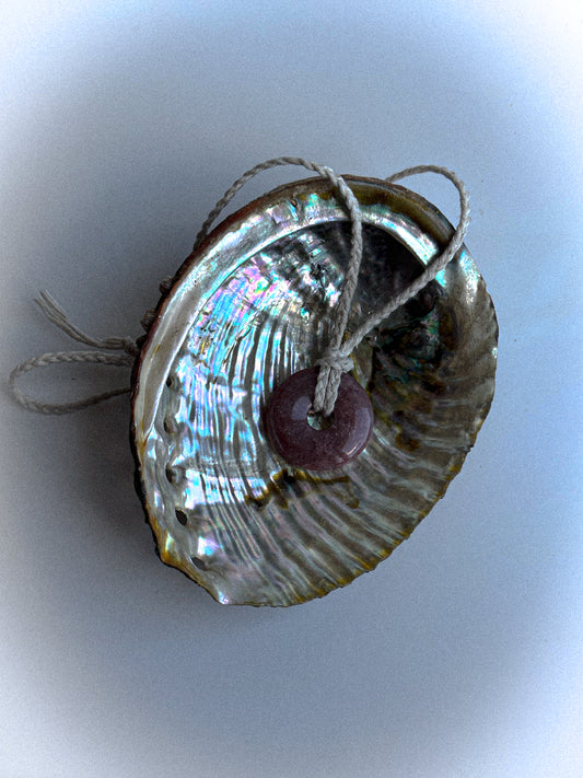 Strawberry Quartz W/ Braided Hemp Chord