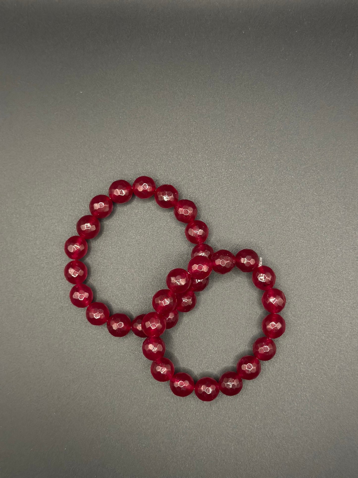 Red Faceted Bracelet