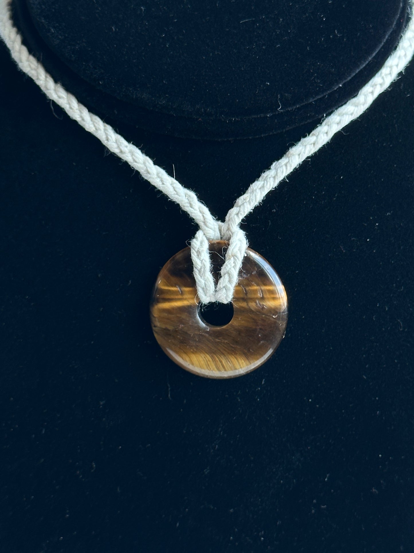 Tiger Eye Donut Braided Chord