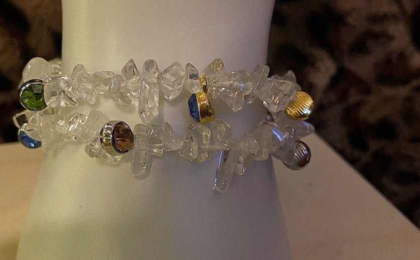 Clear Quartz W/ Charms (Bracelet)