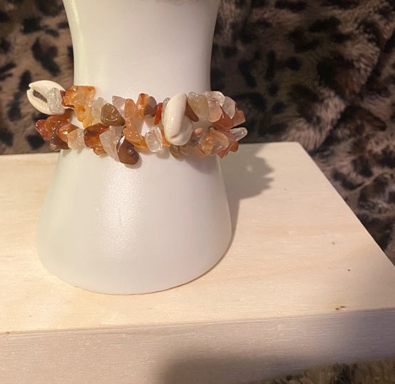 Carnelian W/ Seashells (Bracelet)