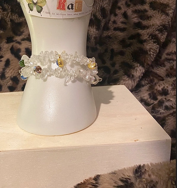 Clear Quartz W/ Charms (Bracelet)
