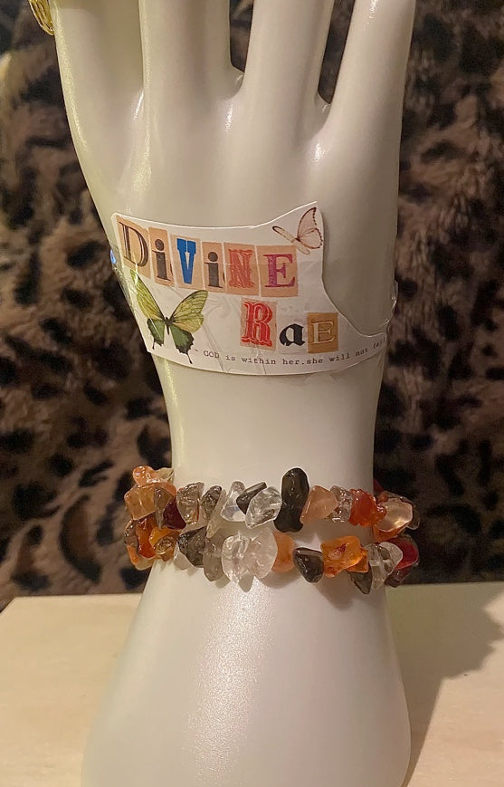 Carnelian MIX Smoky Topaz (Bracelet)