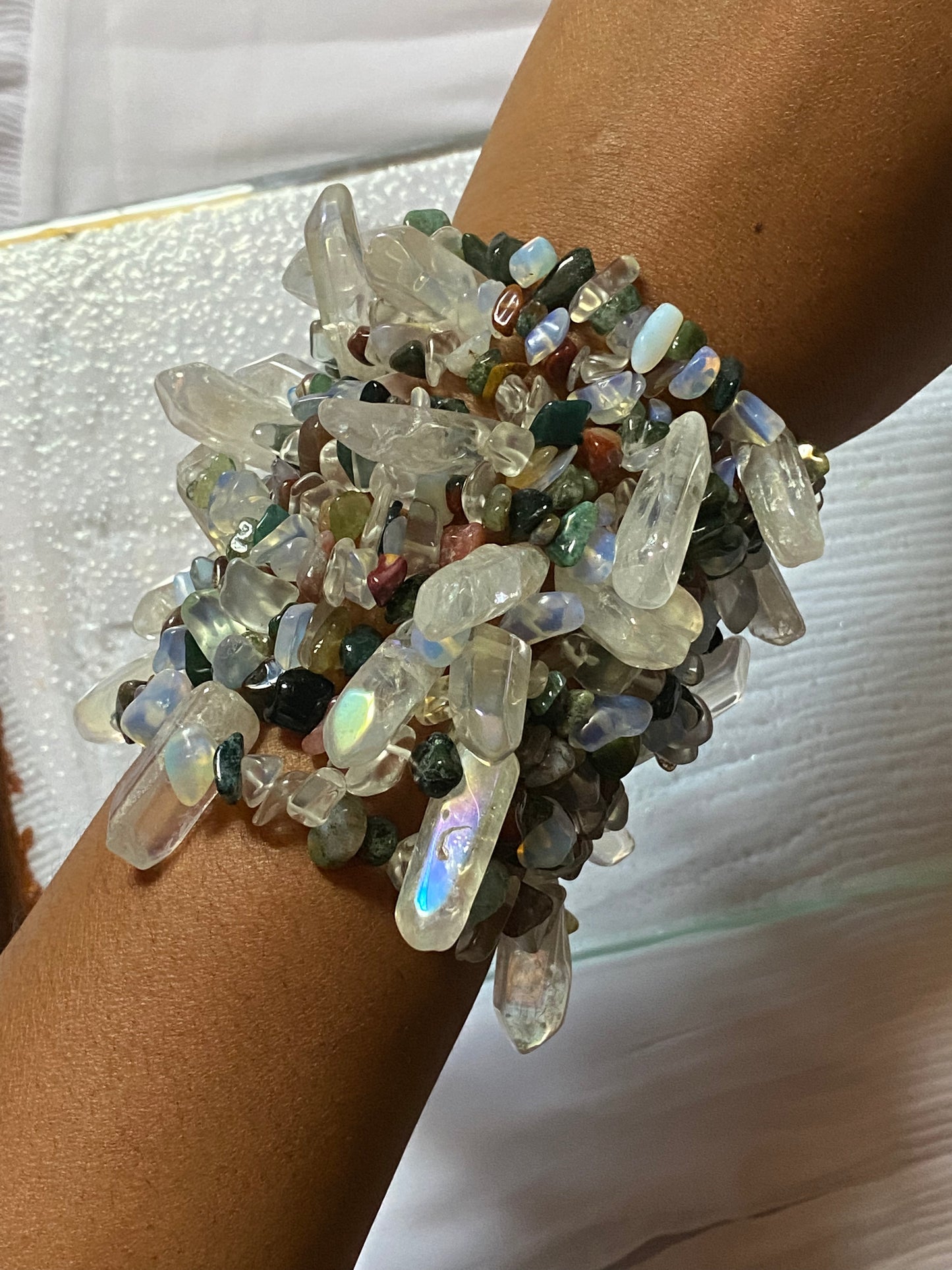 Opal x Indian Agate W/Crystals