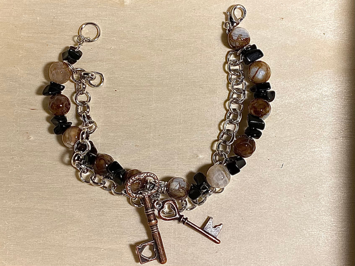 Black& Brown Key Bracelet 🔑