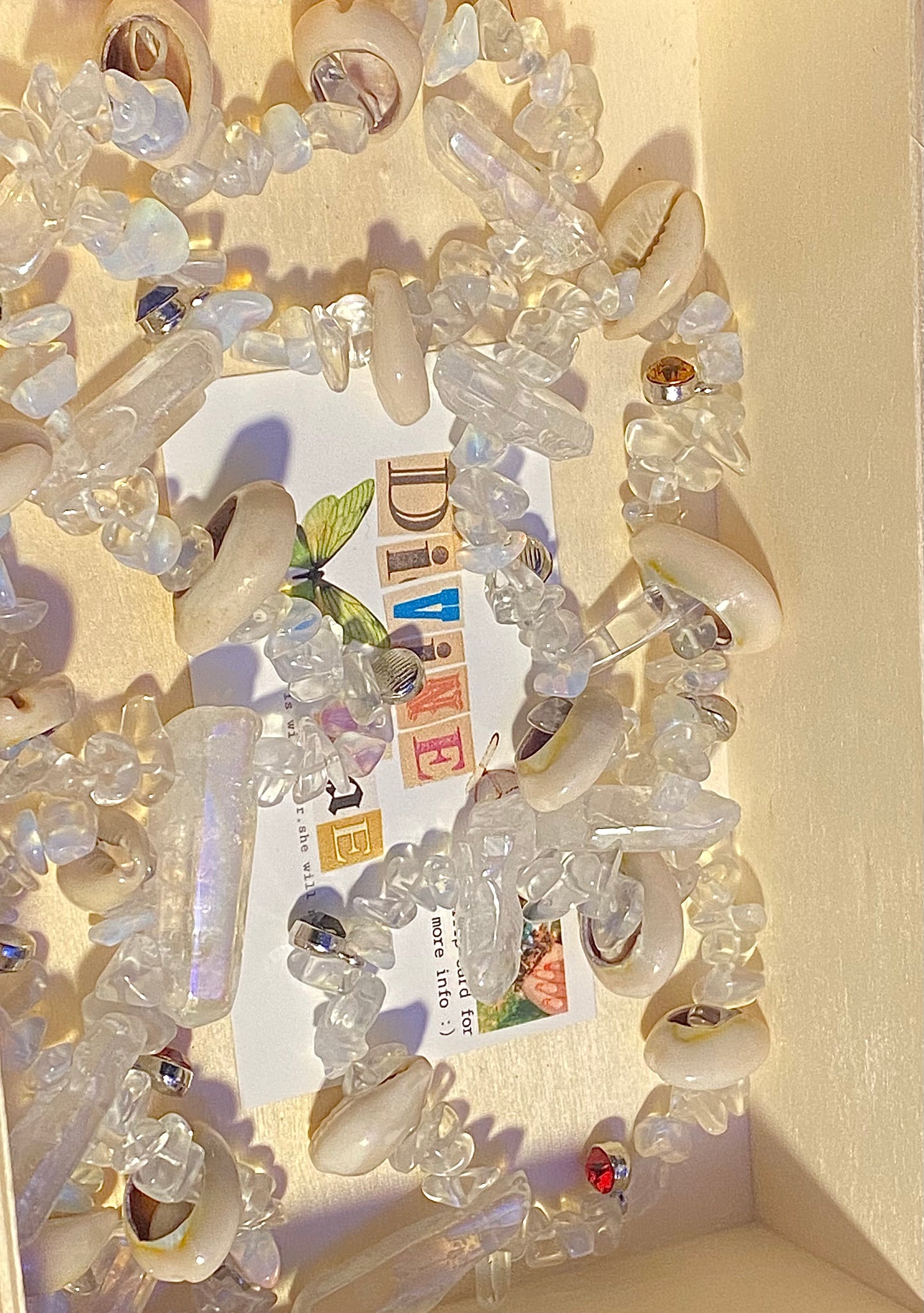 Opal w/charms & Crystals & Seashells