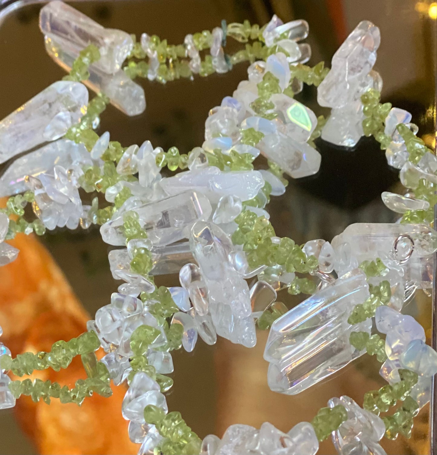 Opal & (Green) Peridot W/ opal crystal