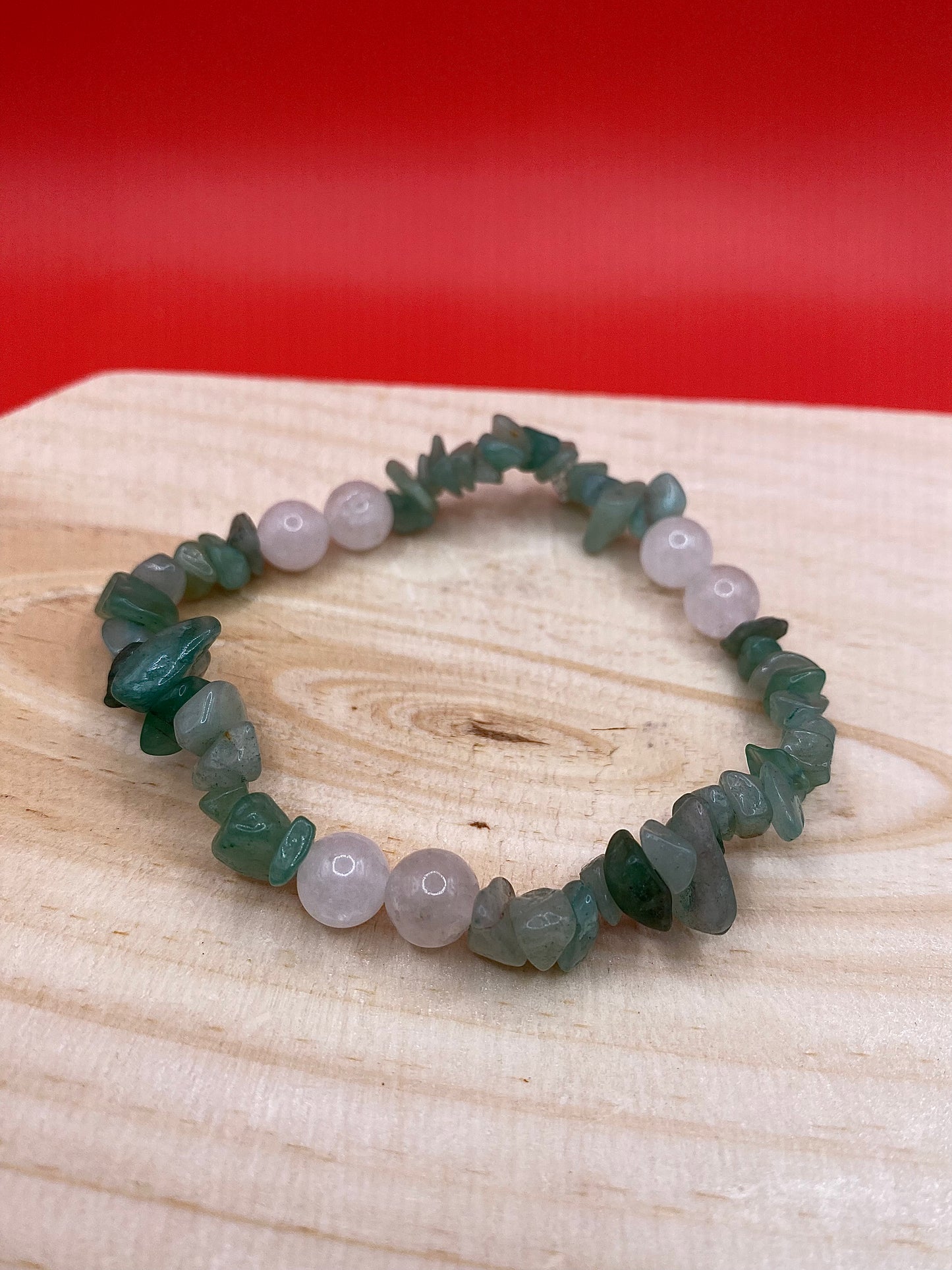 Green adventurine x White Jade