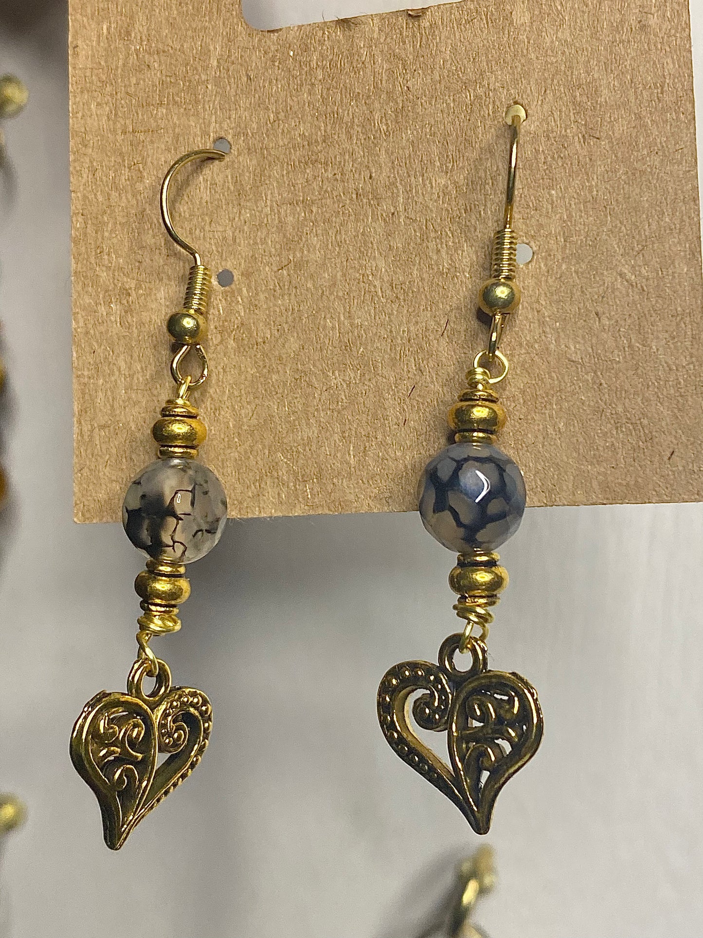 Golden Heart Earrings