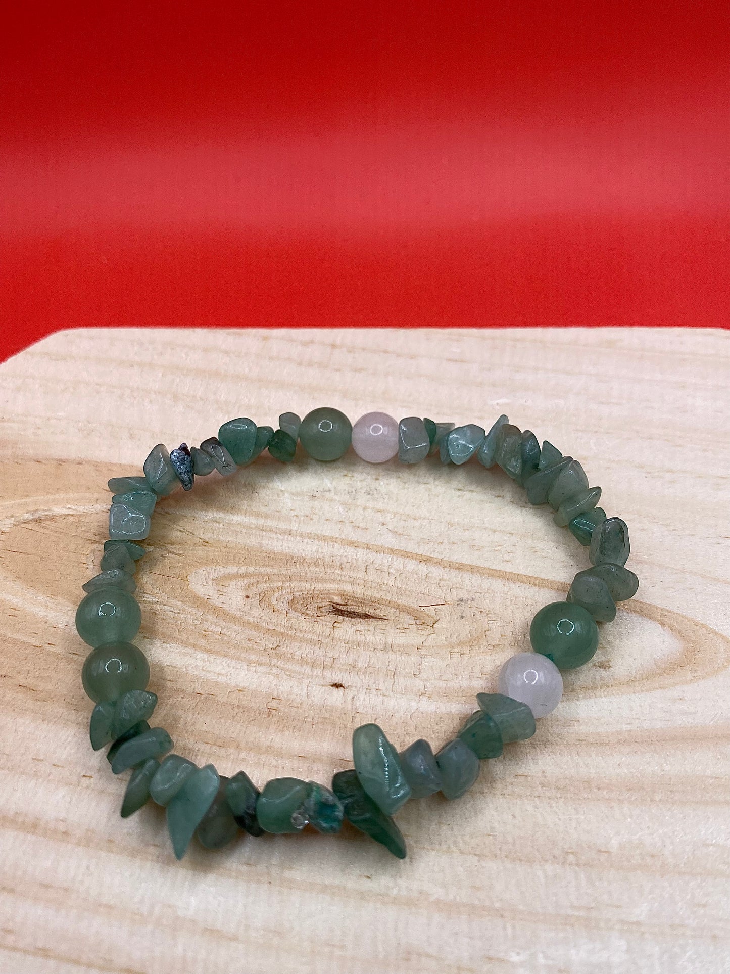 Green adventurine x White Jade