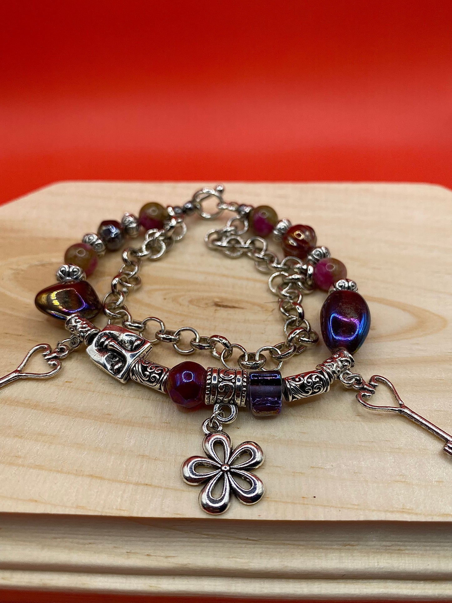 Purple x Pink Flower Key Face