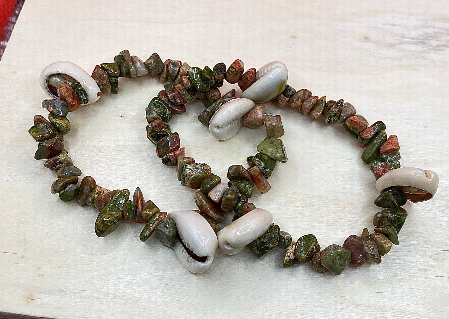 Unakite w/ Seashells