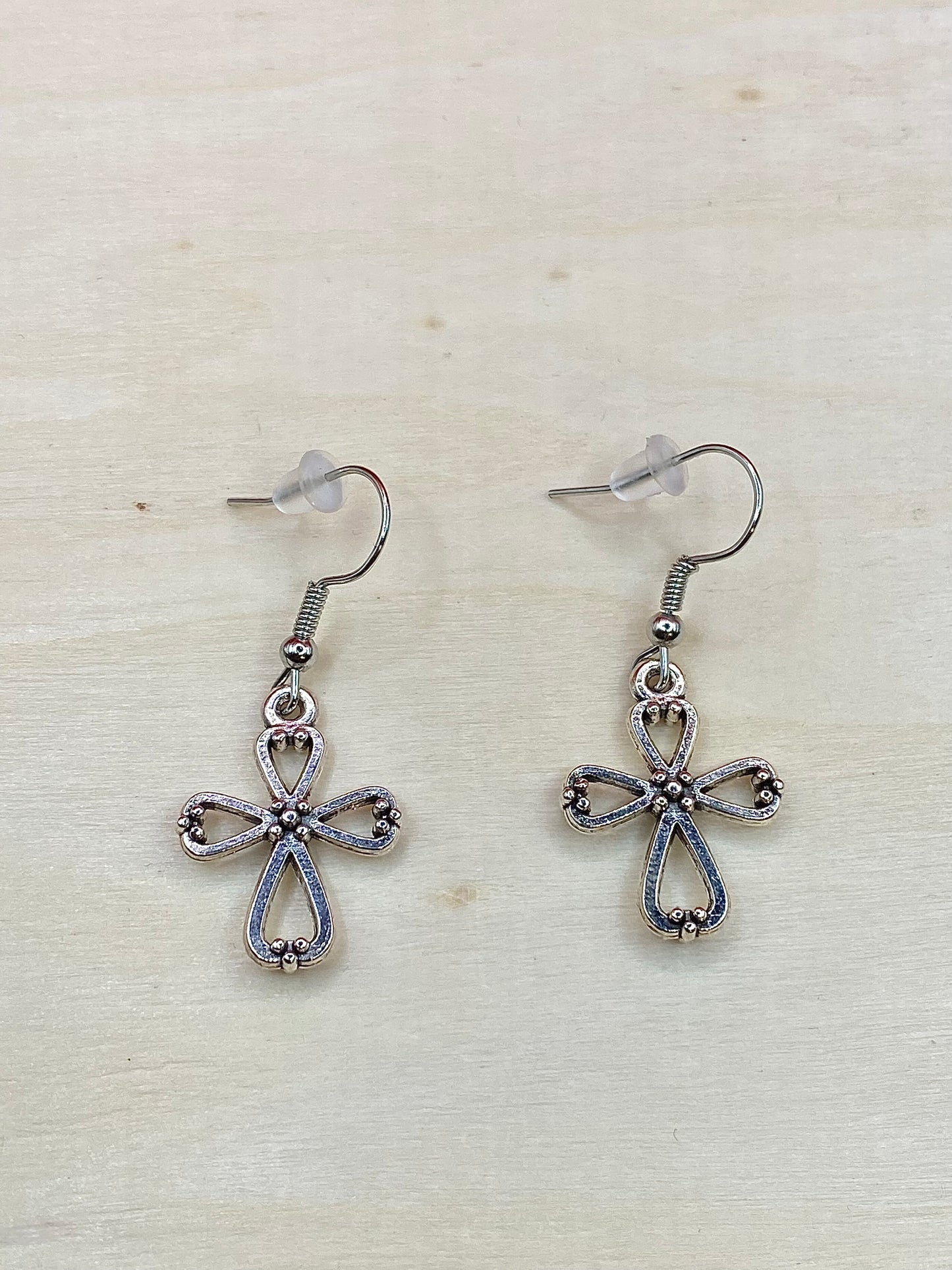 Silver Cross Earrings