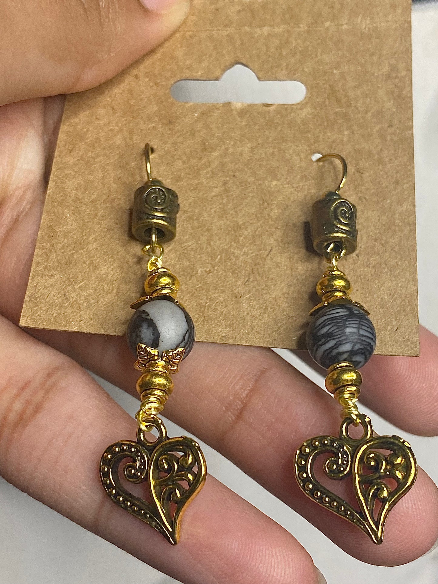 Golden Heart Earrings