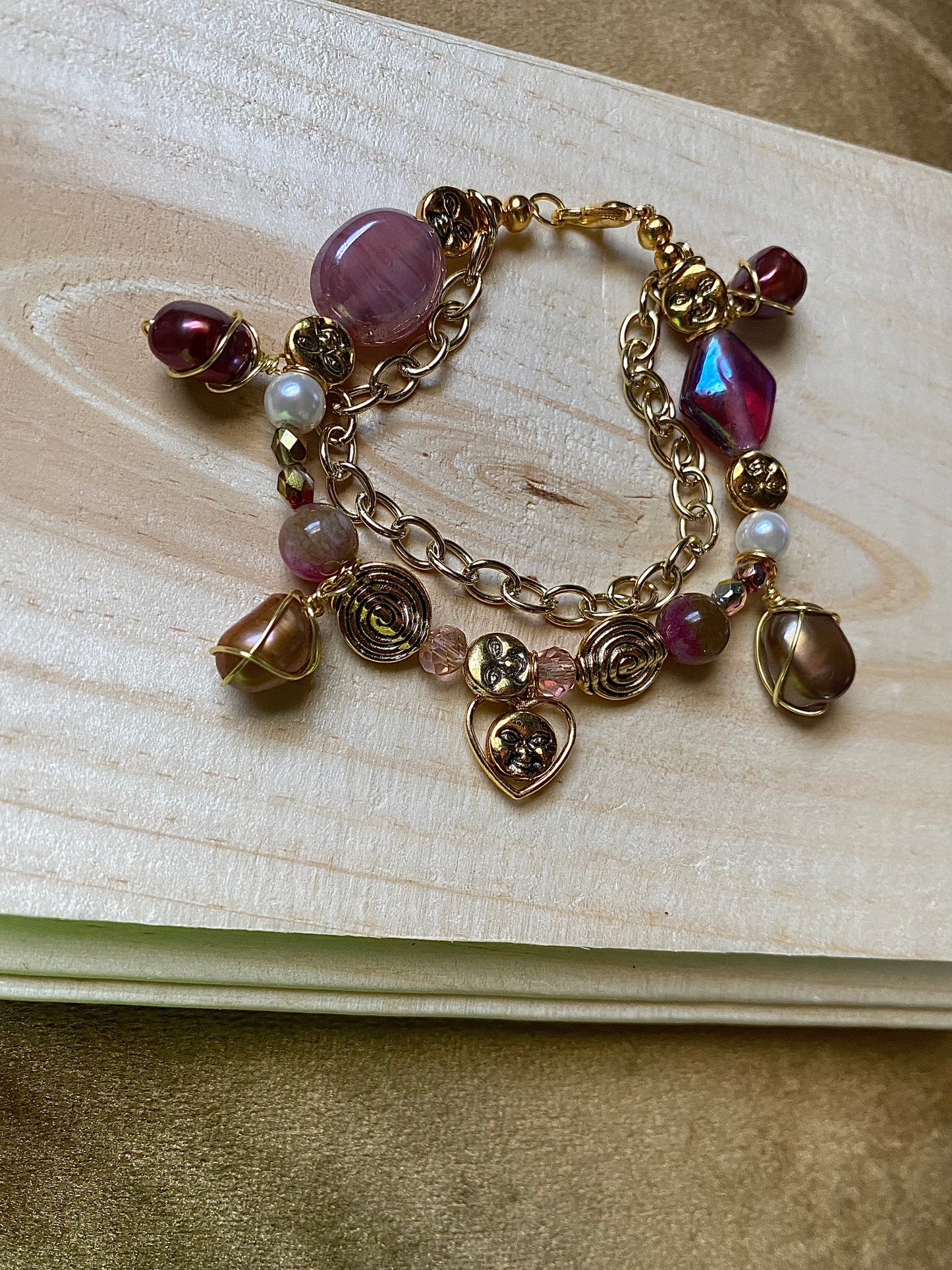 Pink X Purple W/ Freshwater Pearls