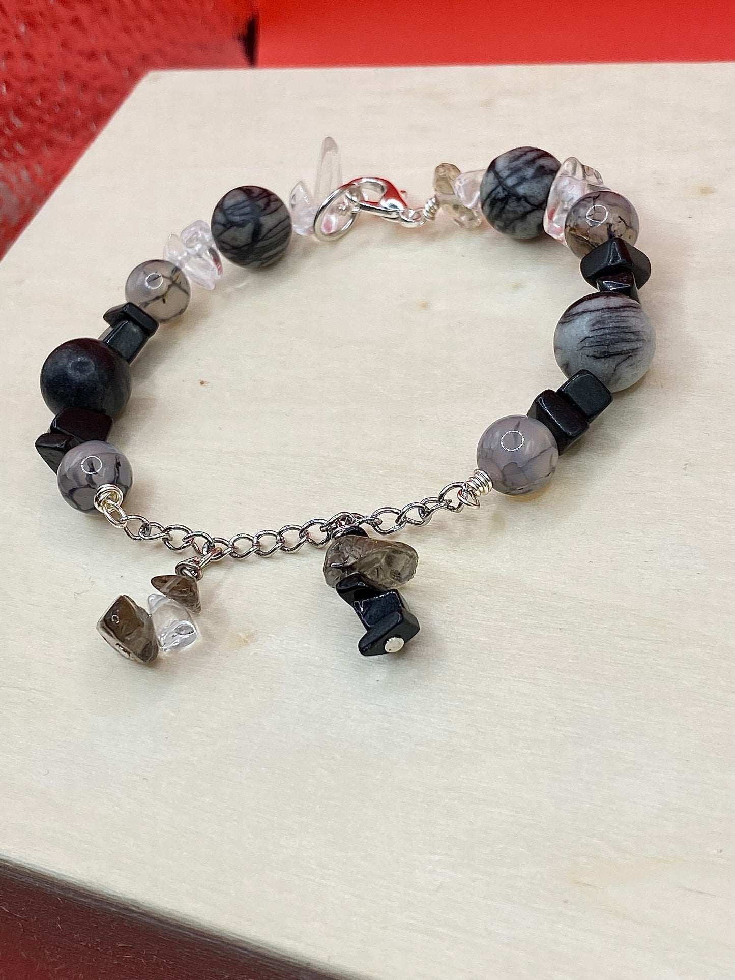 Black Onyx Dangle Bracelet