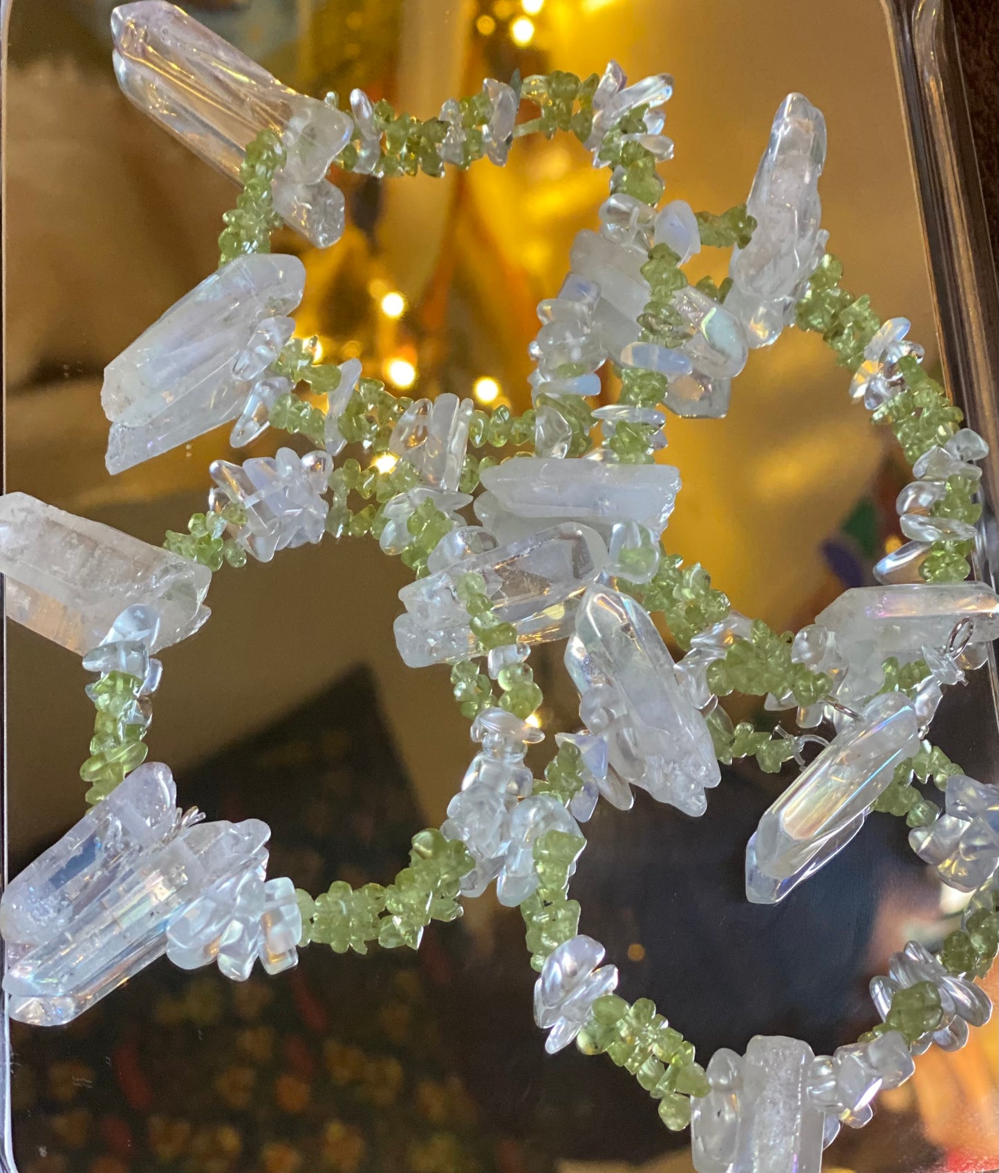 Opal & (Green) Peridot W/ opal crystal