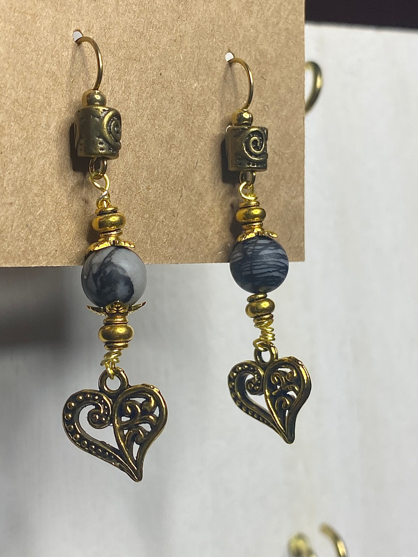 Golden Heart Earrings