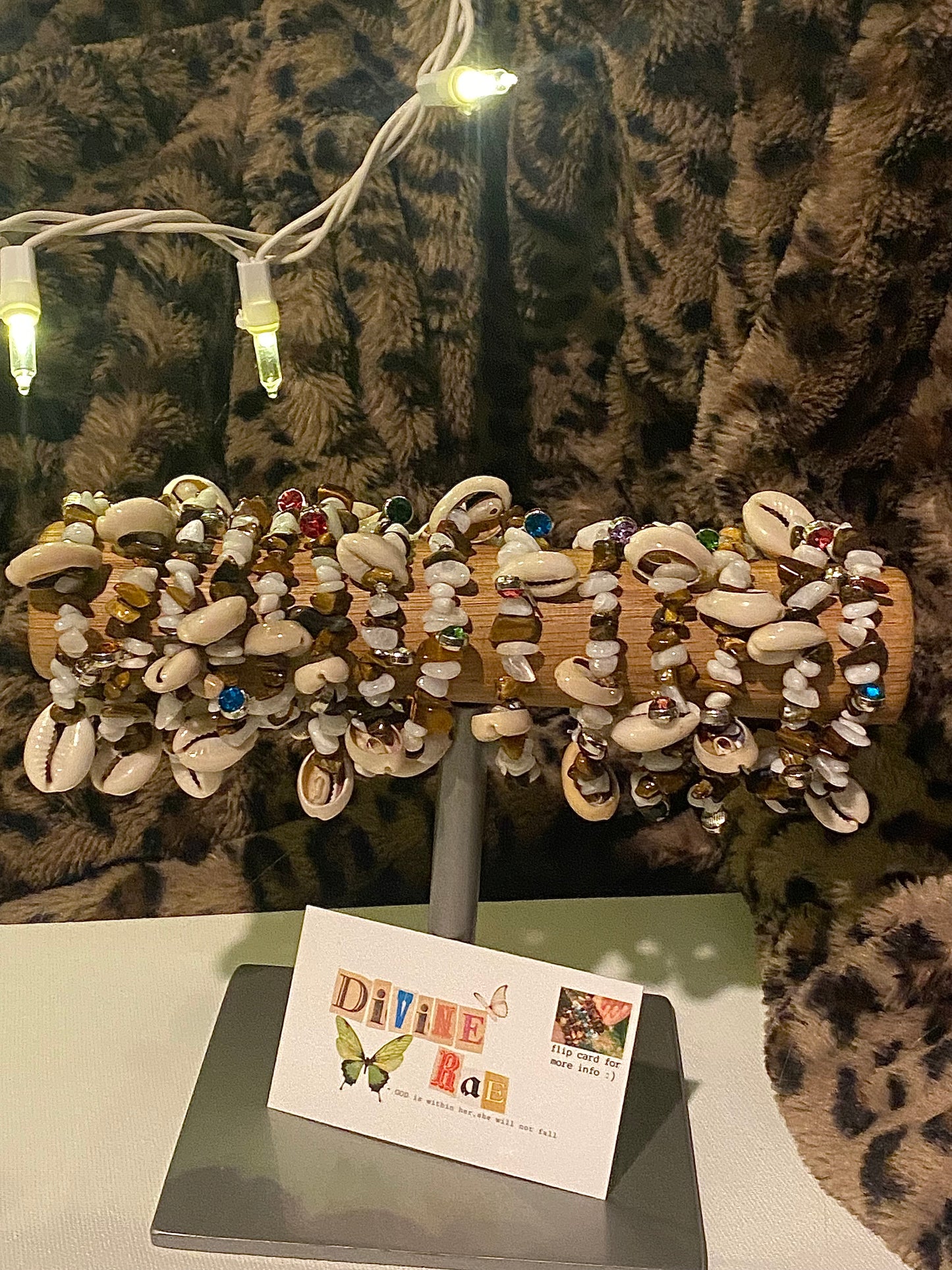 Tiger Eye & White Beads W/ Sea Shells