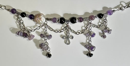 Silver Amethyst Pearl