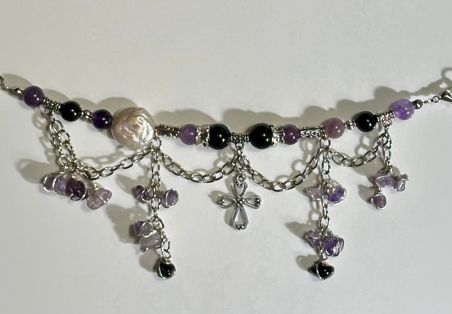 Silver Amethyst Pearl