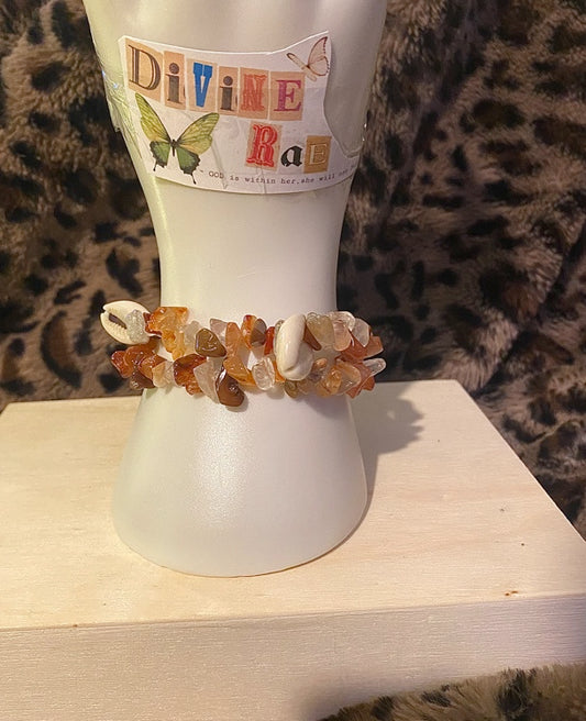 Carnelian W/ Seashells (Bracelet)