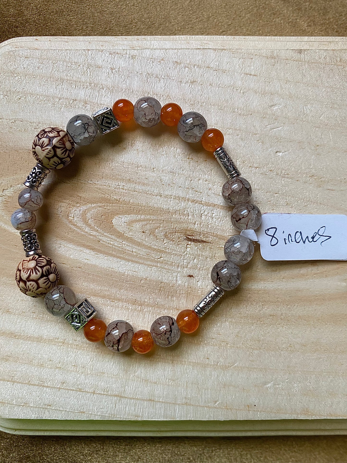 Orange Metallic Flower