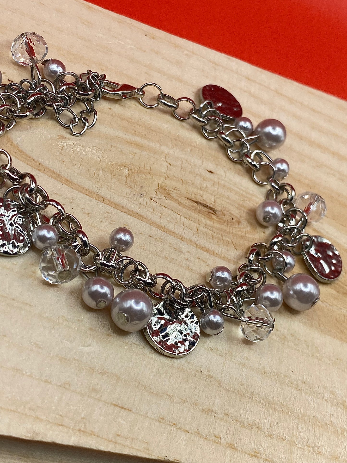 Silver charm bracelet