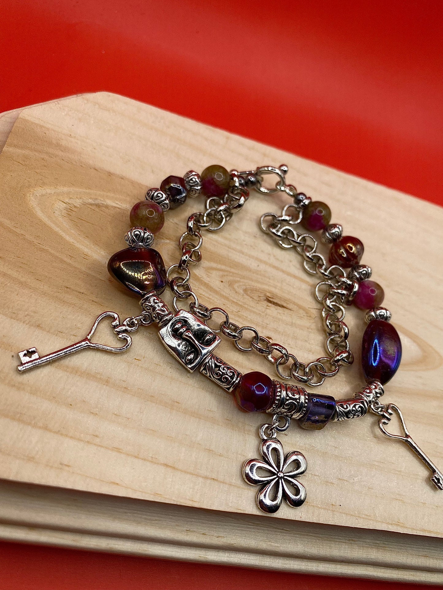 Purple x Pink Flower Key Face