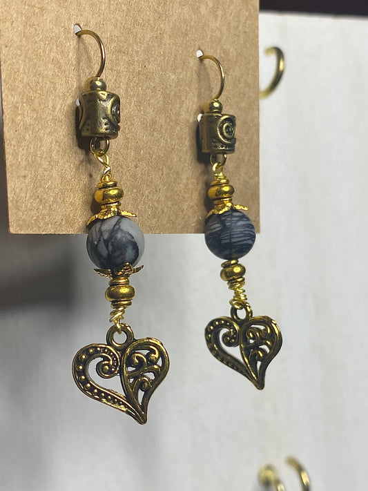 Golden Heart Earrings