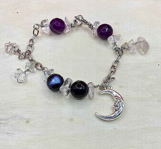 Purple Moon Crystal bracelet