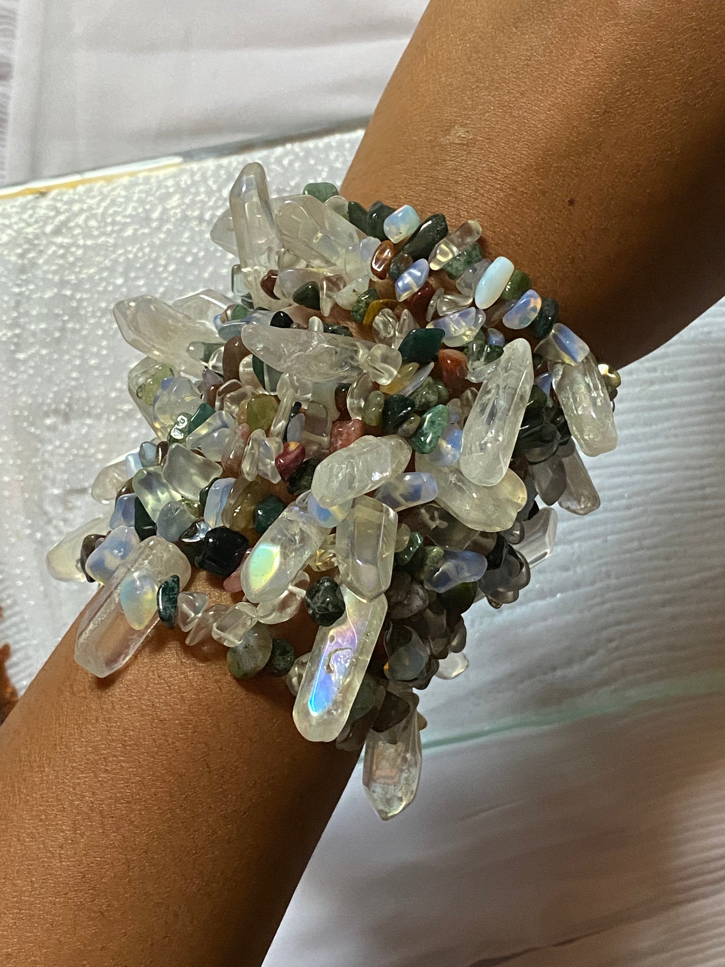 Opal x Indian Agate W/Crystals