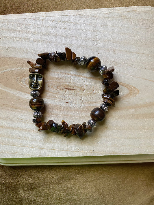 Metallic Tiger Eye Face