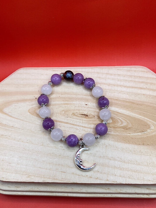 Metallic Purple x White Moon