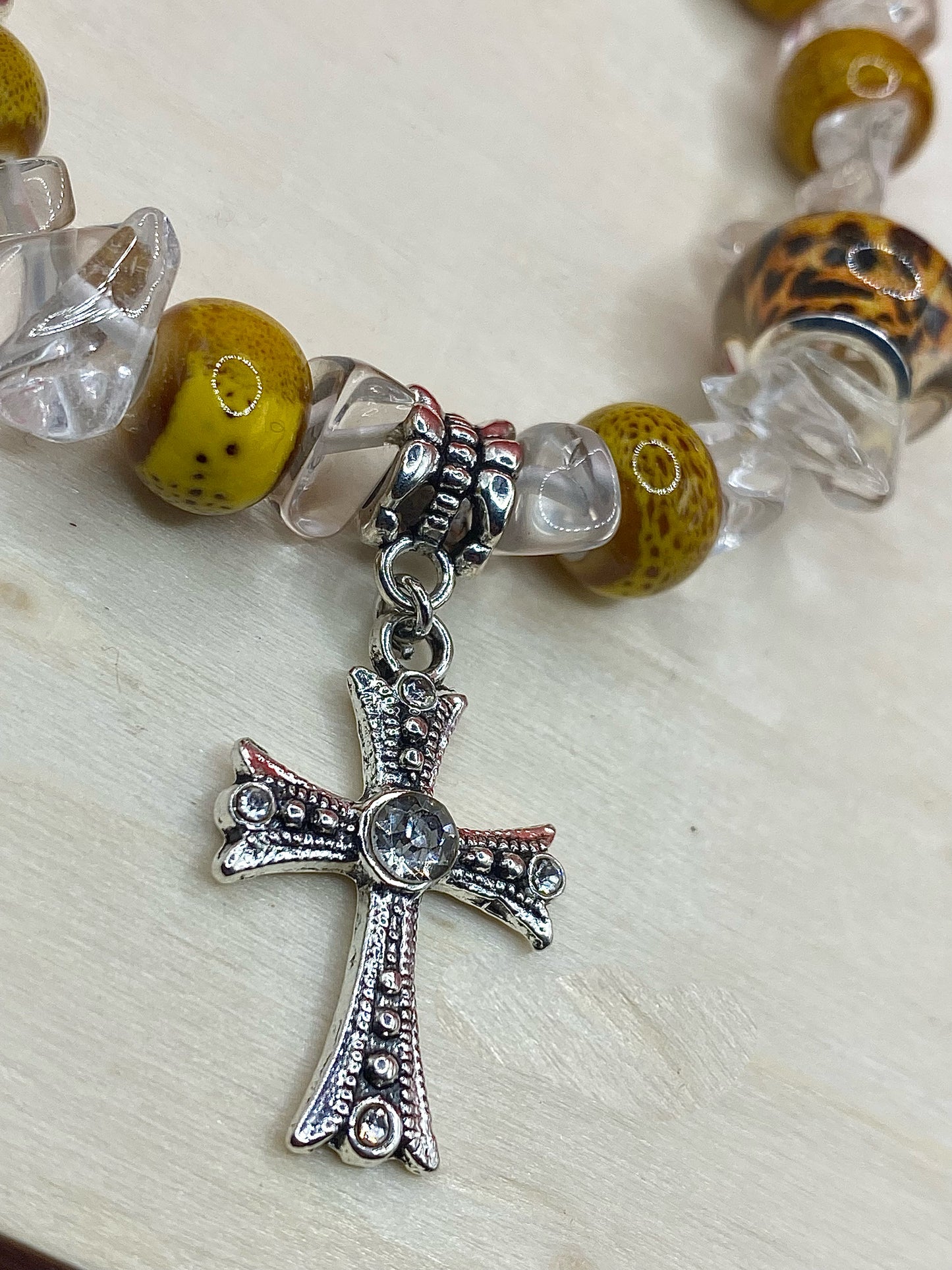 Face x Cross w/ Leopard Resin