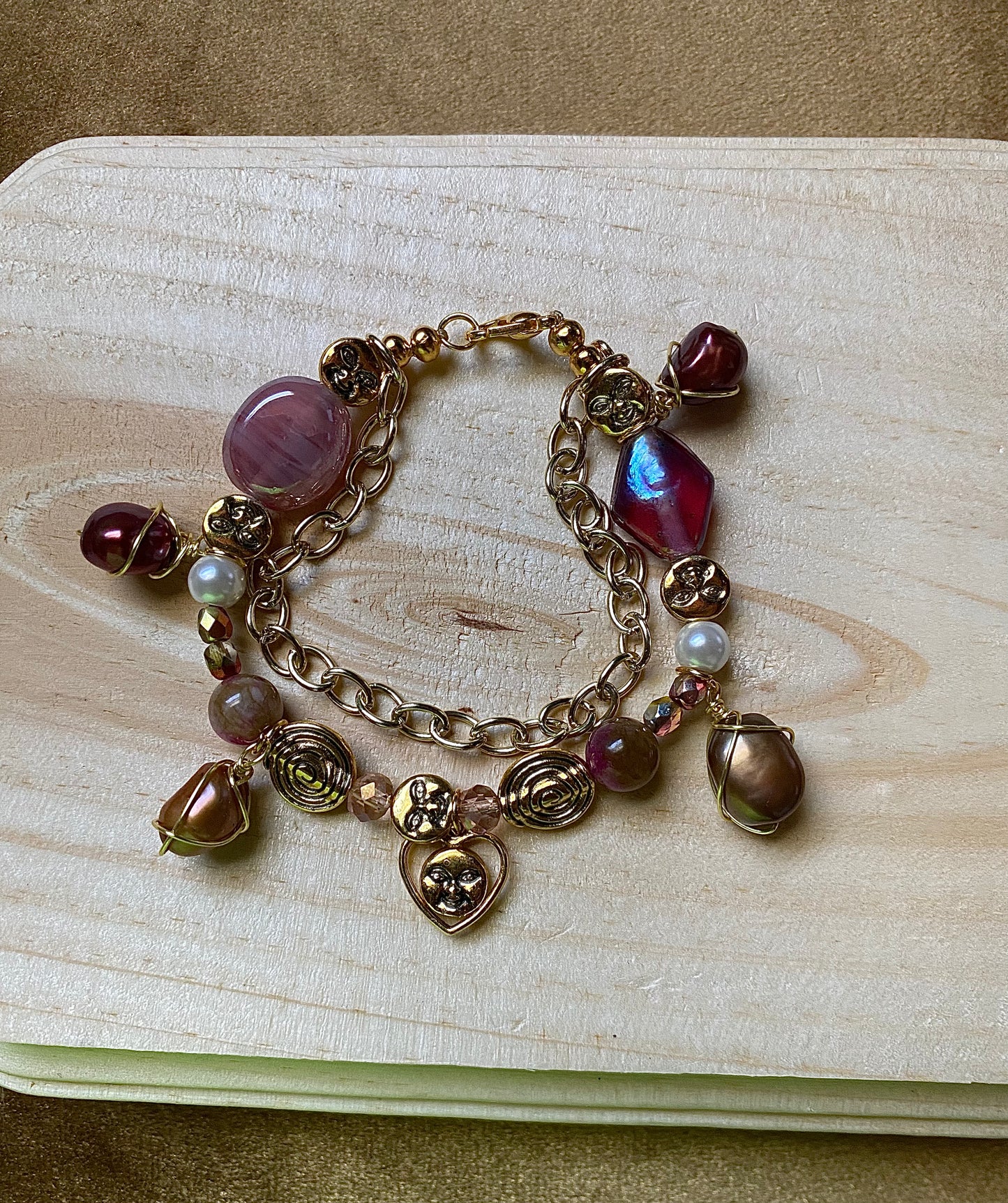 Pink X Purple W/ Freshwater Pearls