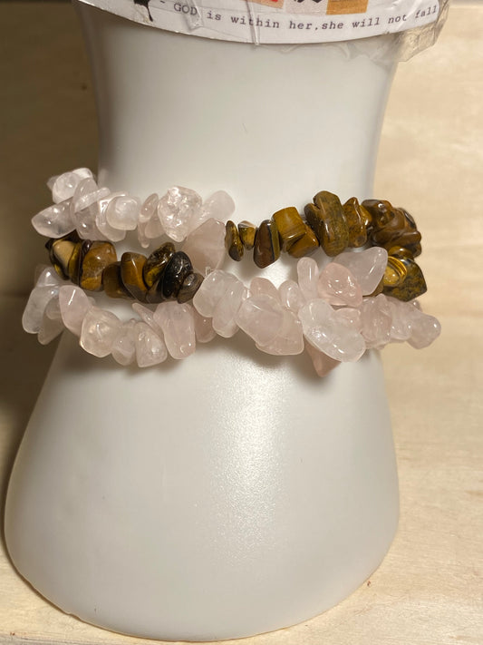 Rose Quartz x Tiger Eye