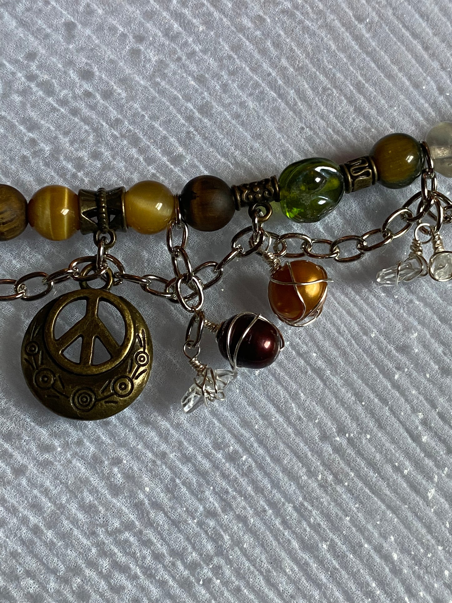 Peace & Pearls W/ Gemstones