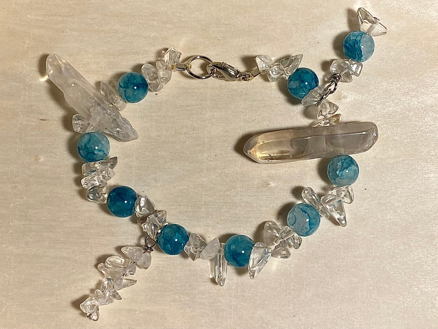 Clear Quartz x Blue Bracelet