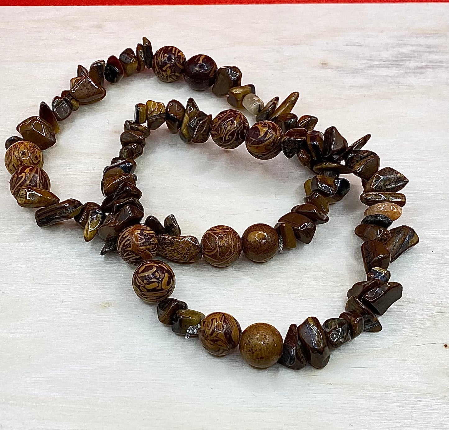 Tiger Eye w/ Round Beads