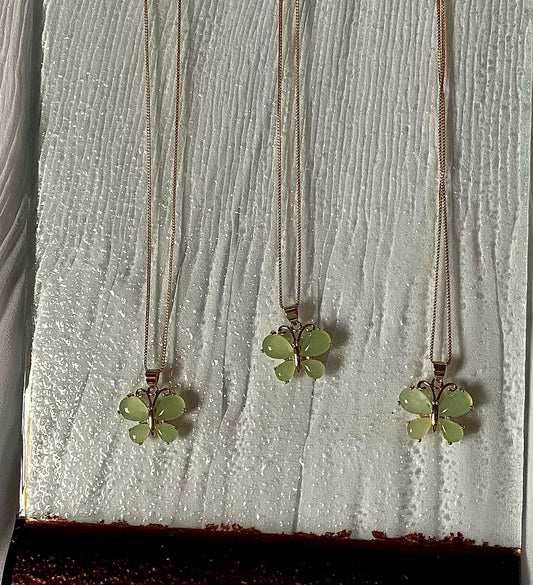Baby Green Butterfly Necklace