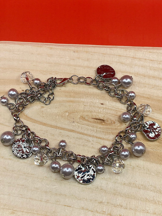 Silver charm bracelet