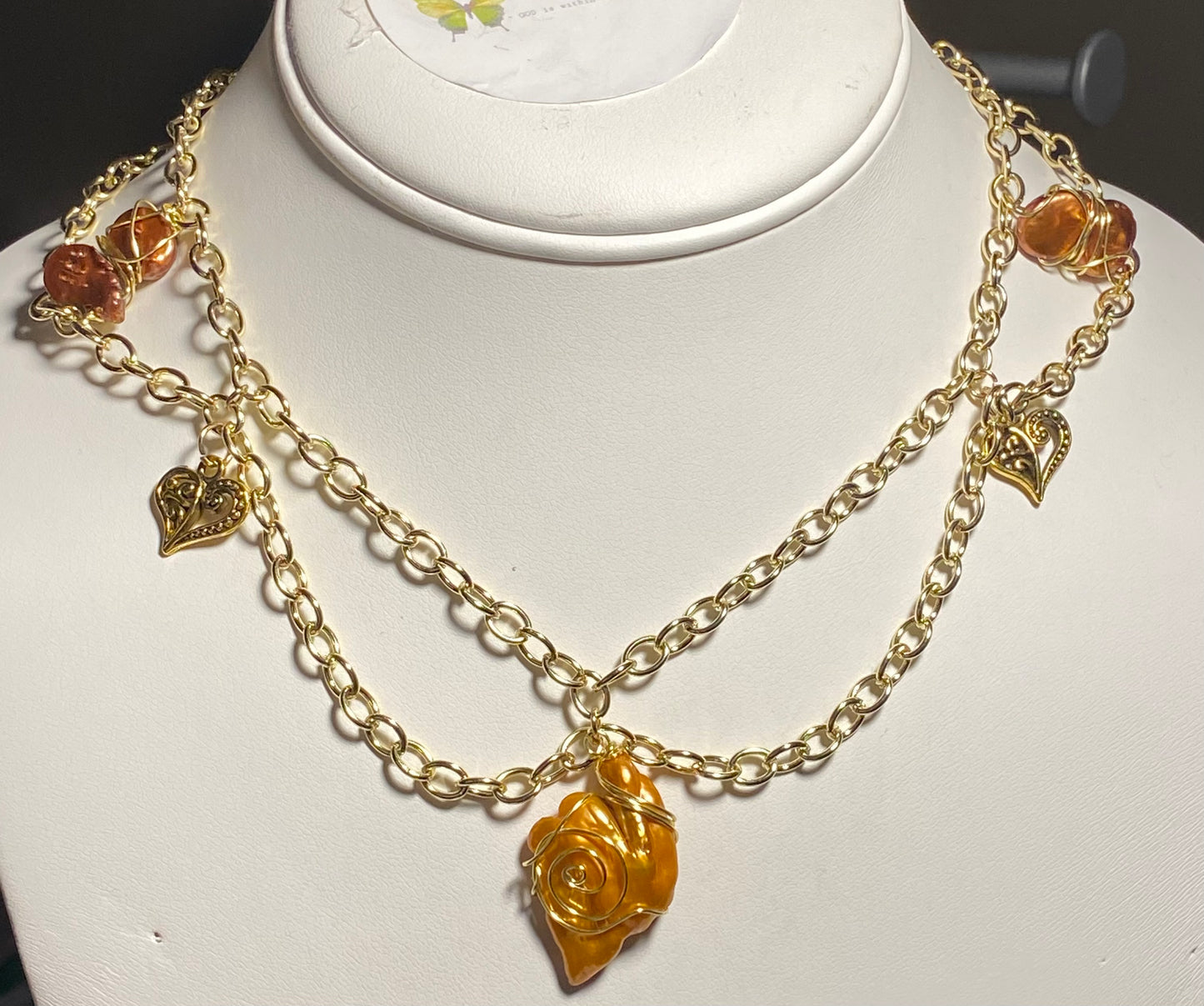 Gold Freshwater Pearl Necklace