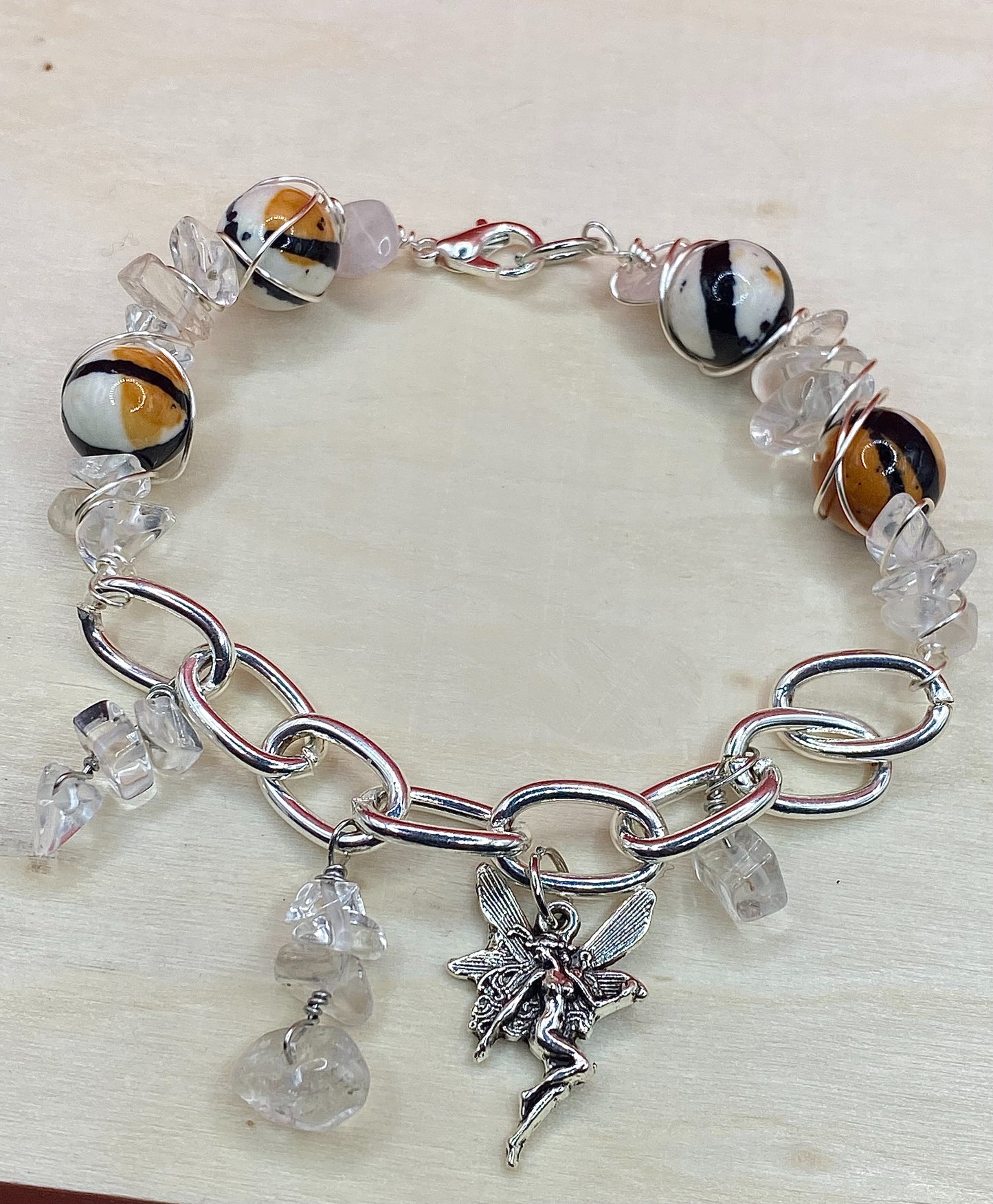 Black x Orange x White Fairy Bracelet