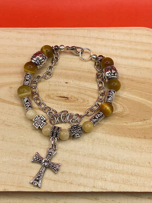 Metallic Brown Cross