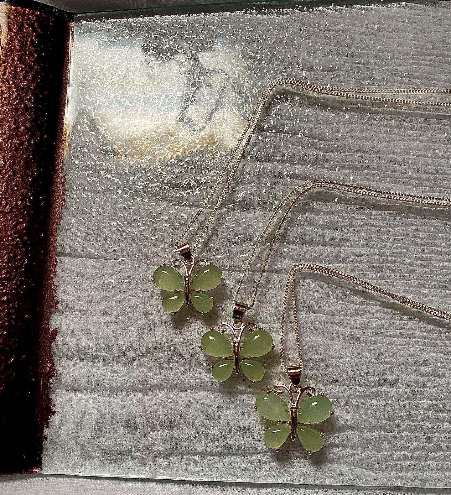 Baby Green Butterfly Necklace