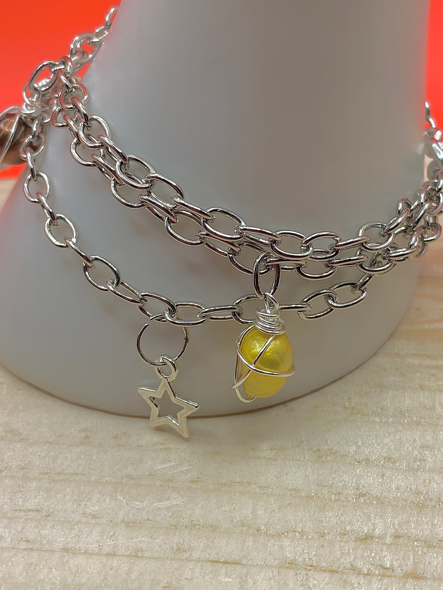 Cross Charm Toggle Bracelet